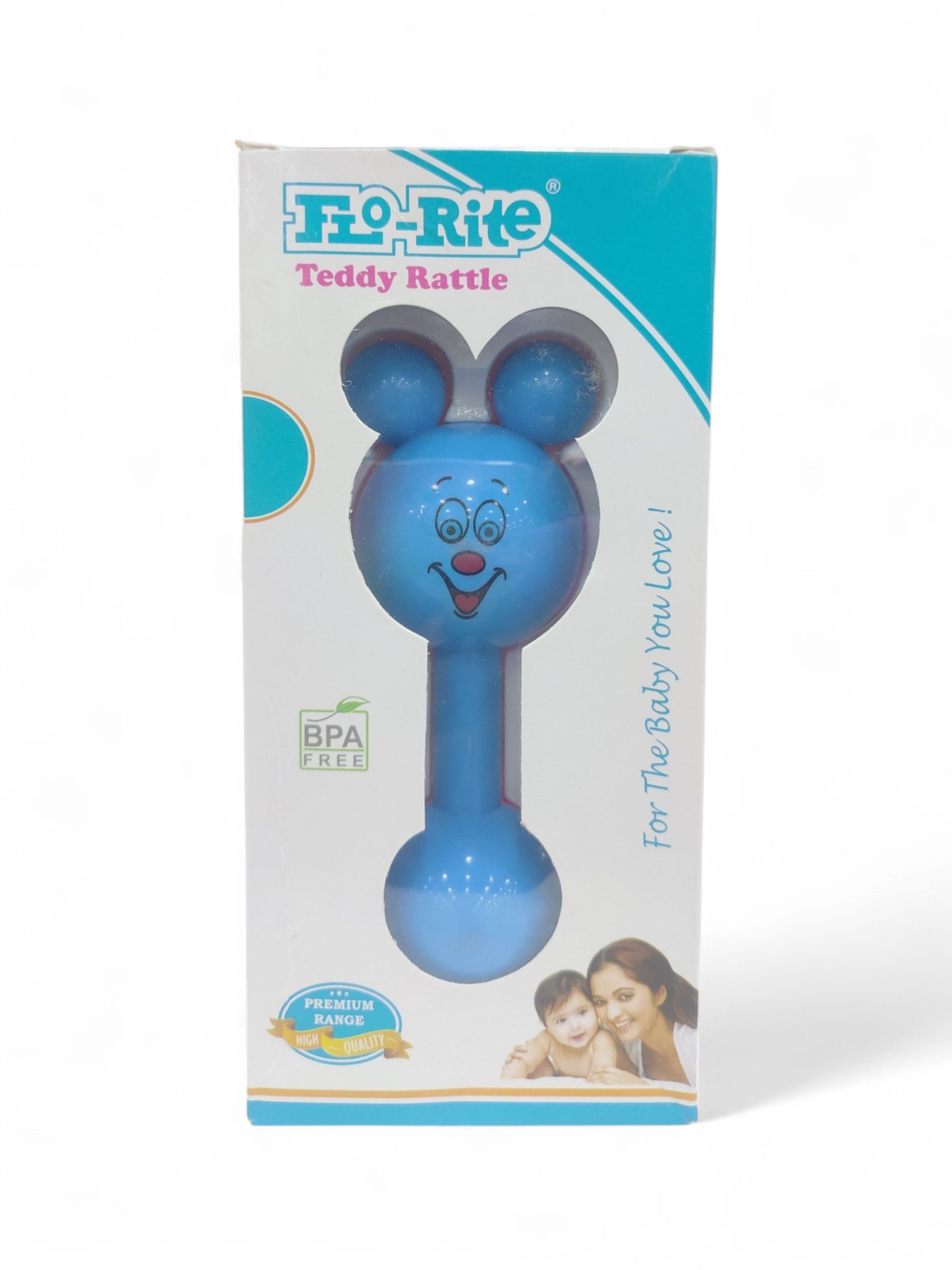 FLO RITE TEDDY RATTLE BLUE FLO RITE TEDDY RATTLE BLUE